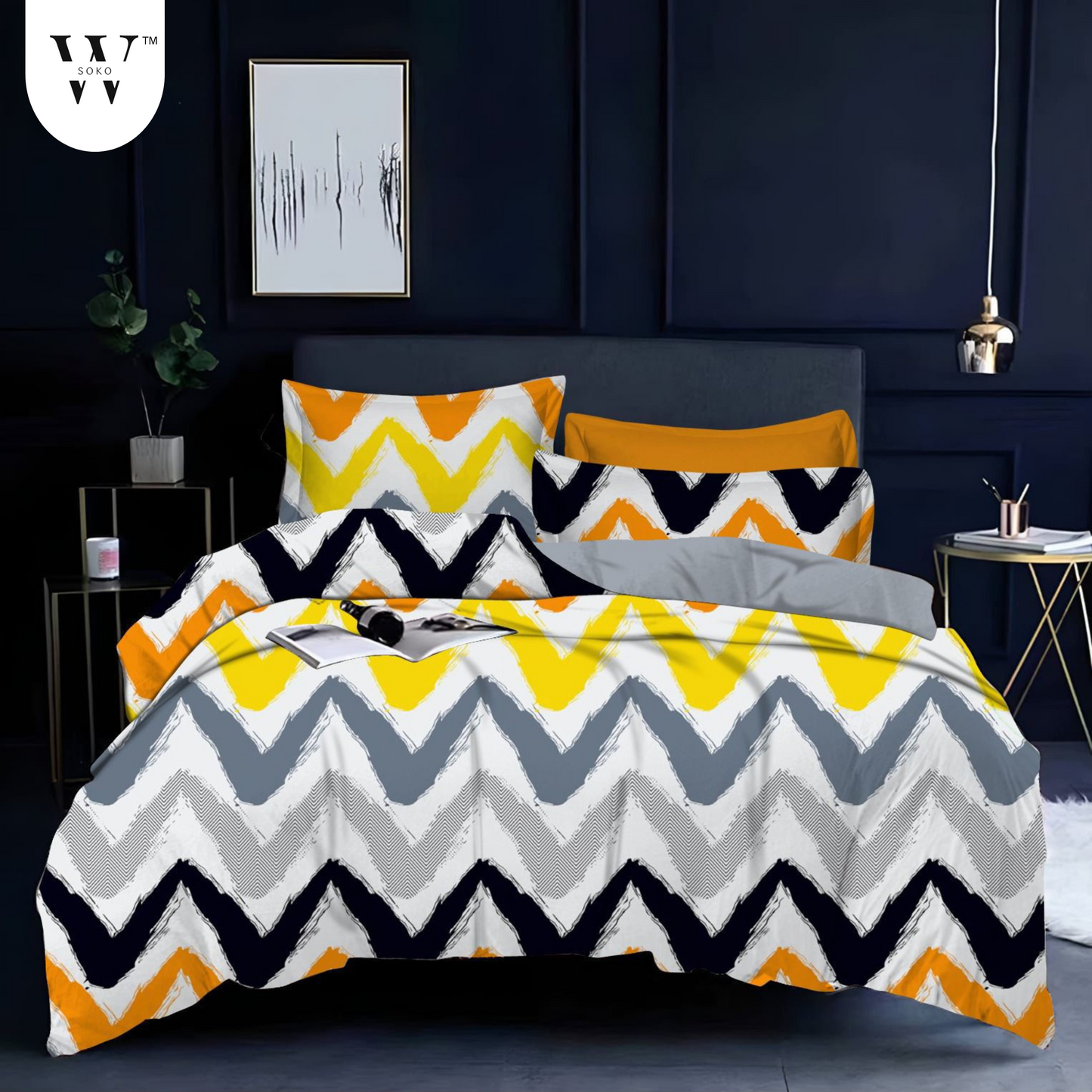 wsoko 300tc Soft Cotton Bedsheet for Double Bed, Size 90x100 inches with 2 Large Size Pillow Covers