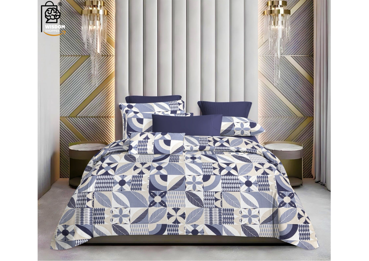 W-SOKO Cotton 400TC Bedsheet King Size 100% Pure Cotton Bed Sheet with 2 Pillow Covers, Super Soft Cozy Bedsheets Set,108x108