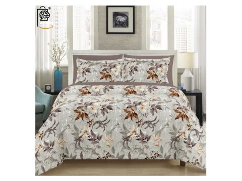 W-SOKO Cotton 400TC Bedsheet King Size 100% Pure Cotton Bed Sheet with 2 Pillow Covers, Super Soft Cozy Bedsheets Set,108x108