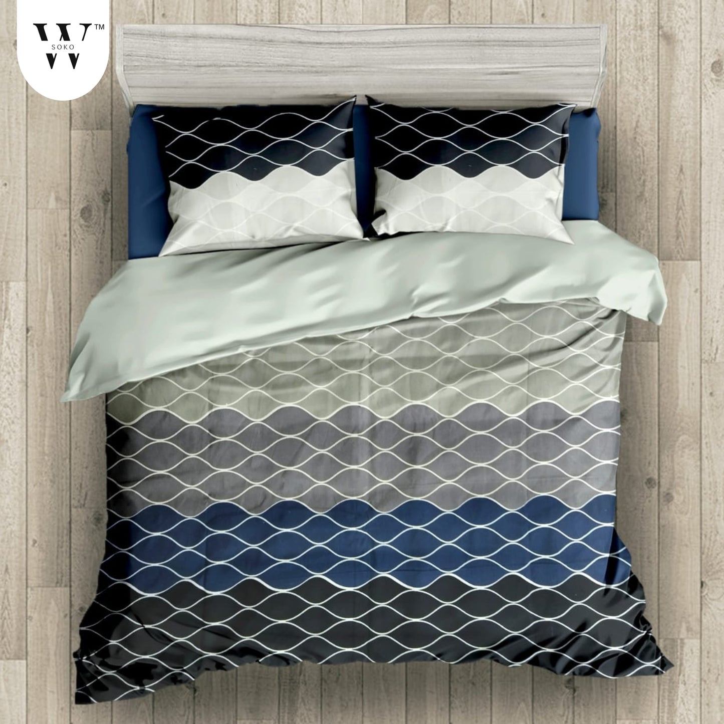 W-SOKO Floral Print 240 TC Microfiber Single Bed Bedsheet with 1 Pillow Covers (Size- 60 x 90 Inch)