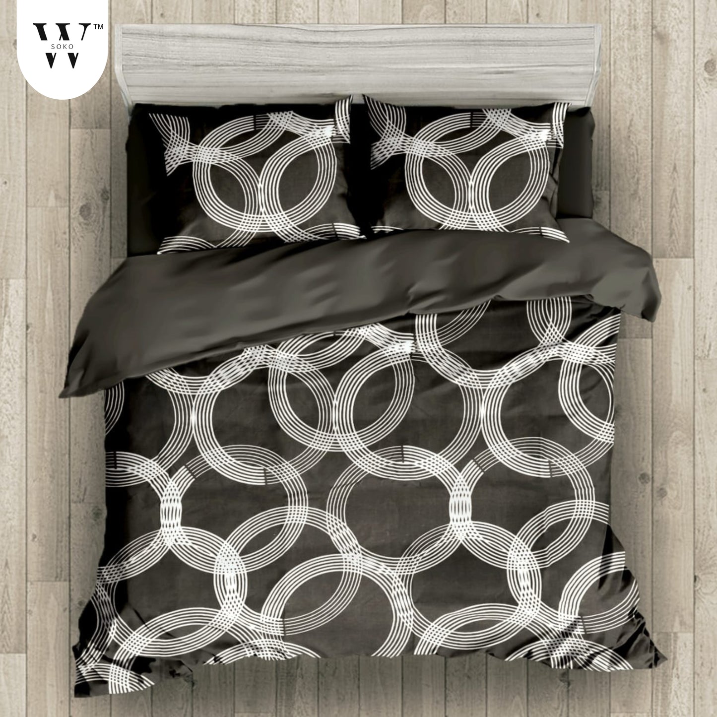 W-SOKO Floral Print 240 TC Microfiber Single Bed Bedsheet with 1 Pillow Covers (Size- 60 x 90 Inch)