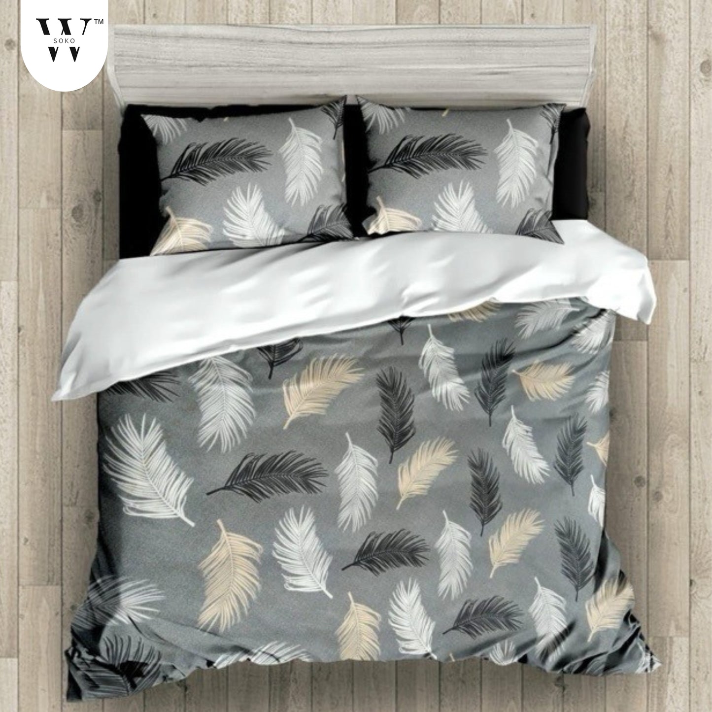 wsoko 300tc Soft Cotton Bedsheet for Double Bed, Size 90x100 inches with 2 Large Size Pillow Covers