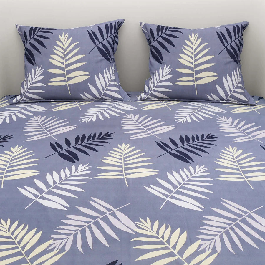 WSOKO Microfiber Satin Striped Bedsheet 400TC | Double Bedsheets for Double Size Bed | Solid Color Bed Sheets Flat Sheets Size (90x100) inch + 2 Pillow Cover (28x18) inch