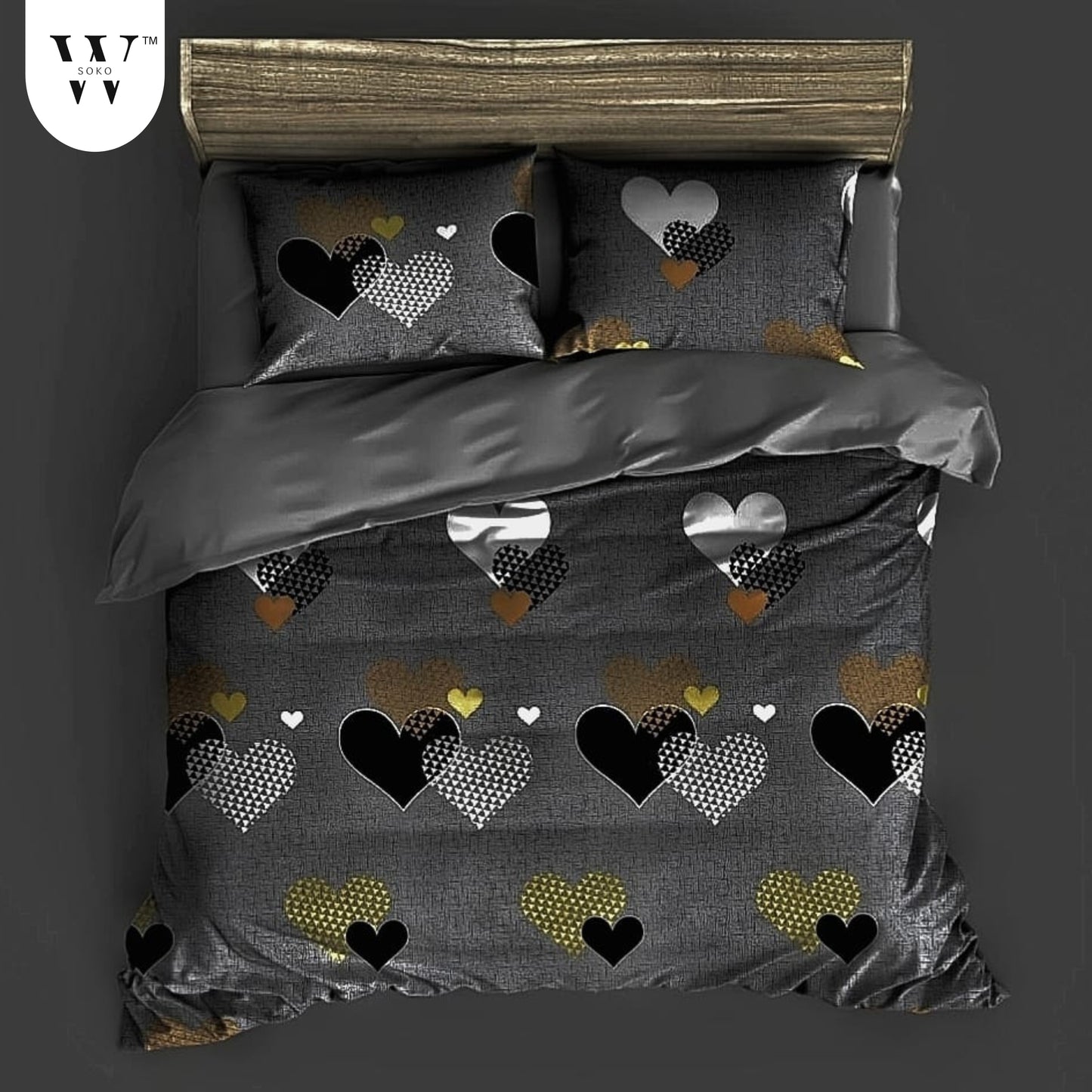 W-SOKO Floral Print 240 TC Microfiber Single Bed Bedsheet with 1 Pillow Covers (Size- 60 x 90 Inch)