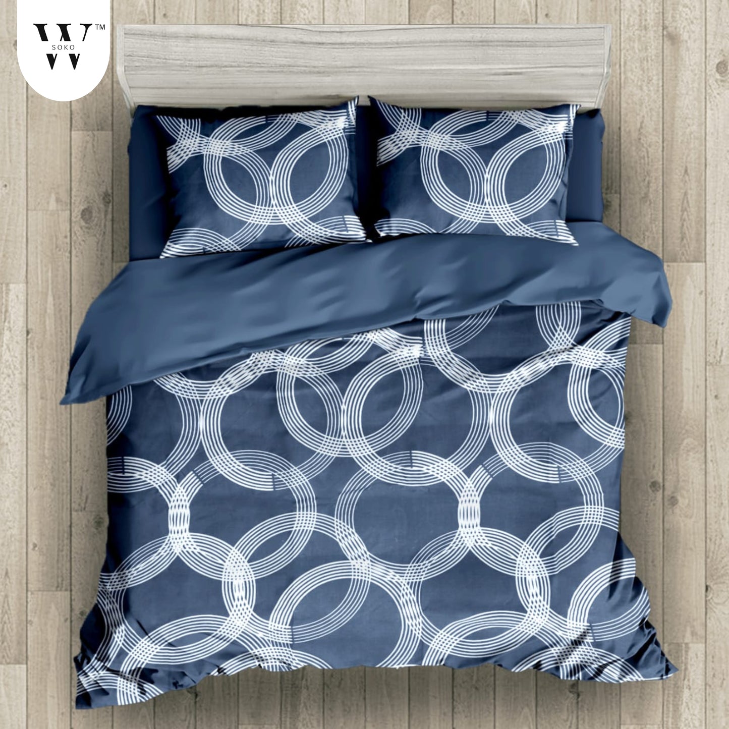 W-SOKO Floral Print 240 TC Microfiber Single Bed Bedsheet with 1 Pillow Covers (Size- 60 x 90 Inch)