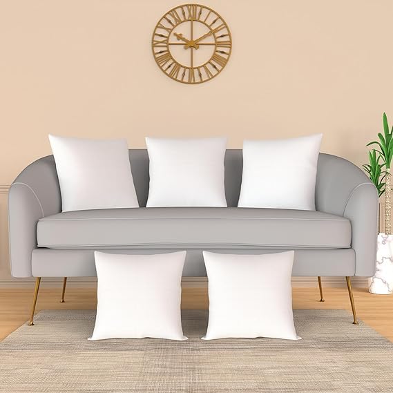 WSOKO Microfiber Cushion all sizes inch Filler, Sofa Cushions, Durable Sofa Pillow for Home Décor - White recline vacuum pillow