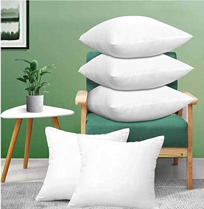 WSOKO Microfiber Cushion all sizes inch Filler, Sofa Cushions, Durable Sofa Pillow for Home Décor - White recline vacuum pillow