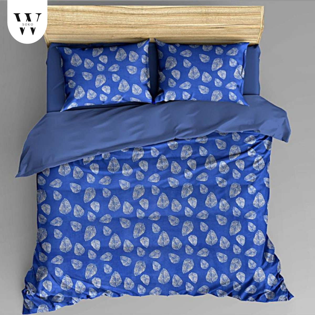 Thread Count Premium Cotton Queen Size Printed Double Bedsheet with Two Pillow Covers for Home 90 Inches x 100 Inches