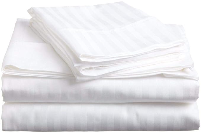 Bedsheets for King Bed - Microfiber Plain King Size White Bed Sheet Include Pillow Cover, Ultra Soft | for Home, Hotel, Villa, Resort and Guest House_White Solid