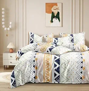 WSOKO 00% Egyptian Cotton 3 Piece Bed Sheet King Size Bedsheet: 108 inch x 108 inch or 274 cm x 274 cm, Pillow Cover: 17 inch x 27 inch or 43 cm x 68 cm