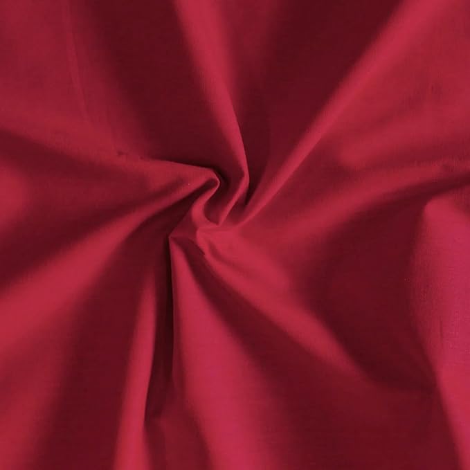 Cloth Fusion Satin Bedsheet for King Size Bed, Perfect for Romantic Night, Excellent Gift for All Celebrations, Set of 1 Satin Sheet 108"X108" & 2 Pillow Covers (Crimson Red 300 TC