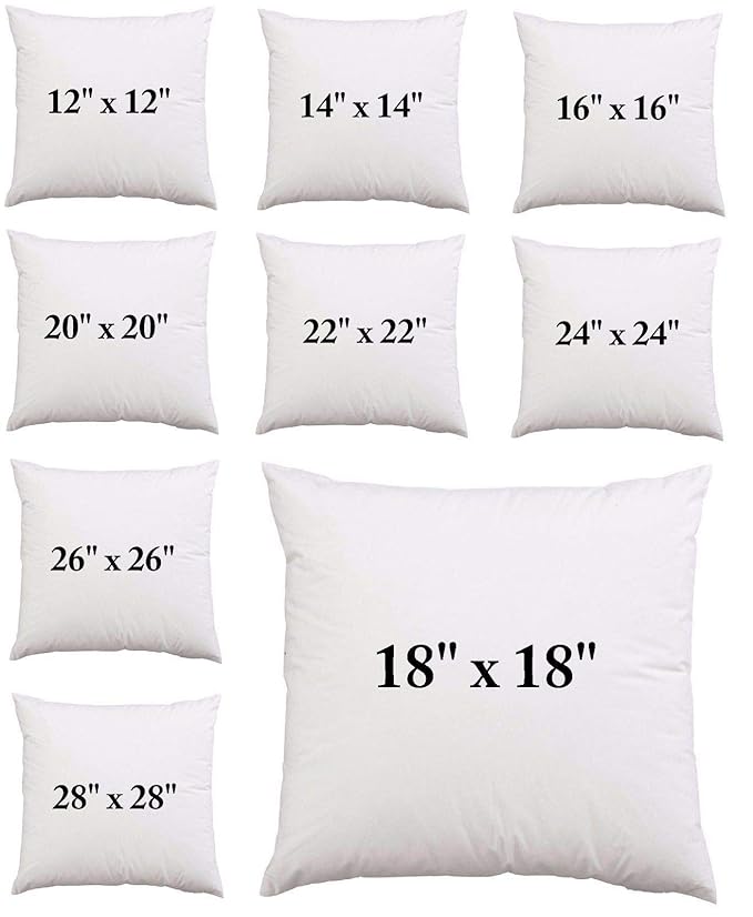 WSOKO Microfiber Cushion all sizes inch Filler, Sofa Cushions, Durable Sofa Pillow for Home Décor - White recline vacuum pillow