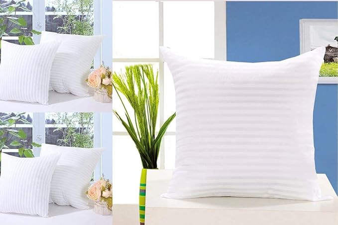 WSOKO Microfiber Cushion all sizes inch Filler, Sofa Cushions, Durable Sofa Pillow for Home Décor - White recline vacuum pillow