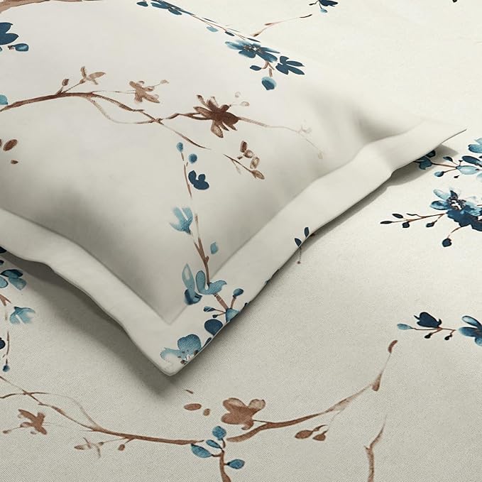 WSOKO Cotton 3 Piece Bed Sheet (1 Flat Sheet & 2 Pillowcase) Hotel Luxury Bed Sheets - Extra Soft Easy Fit - Breathable & Cooling Sheets King Size B&B (108"X108