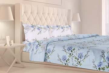 WSOKO Microfiber Satin Striped Bedsheet 400TC | Double Bedsheets for Double Size Bed | Solid Color Bed Sheets Flat Sheets Size (90x100) inch + 2 Pillow Cover (28x18) inch