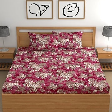 WSOKO Nizora Fitted Premium King Size Bedsheet (108" x 108") 400 TC