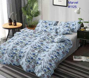 wsoko 300tc Soft Cotton Bedsheet for Double Bed, Size 90x100 inches with 2 Large Size Pillow Covers
