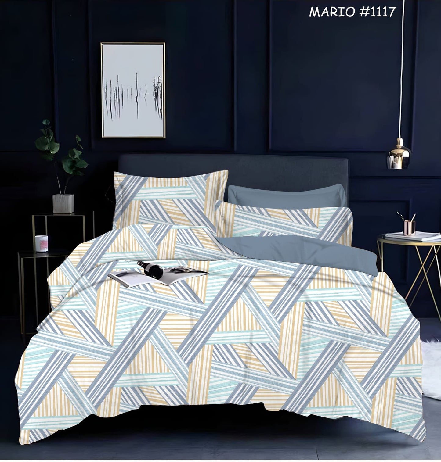 wsoko 300tc Soft Cotton Bedsheet for Double Bed, Size 90x100 inches with 2 Large Size Pillow Covers