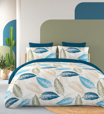 wsoko 300tc Soft Cotton Bedsheet for Double Bed, Size 90x100 inches with 2 Large Size Pillow Covers