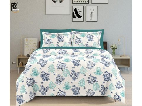 W-SOKO Cotton 400TC Bedsheet King Size 100% Pure Cotton Bed Sheet with 2 Pillow Covers, Super Soft Cozy Bedsheets Set,108x108