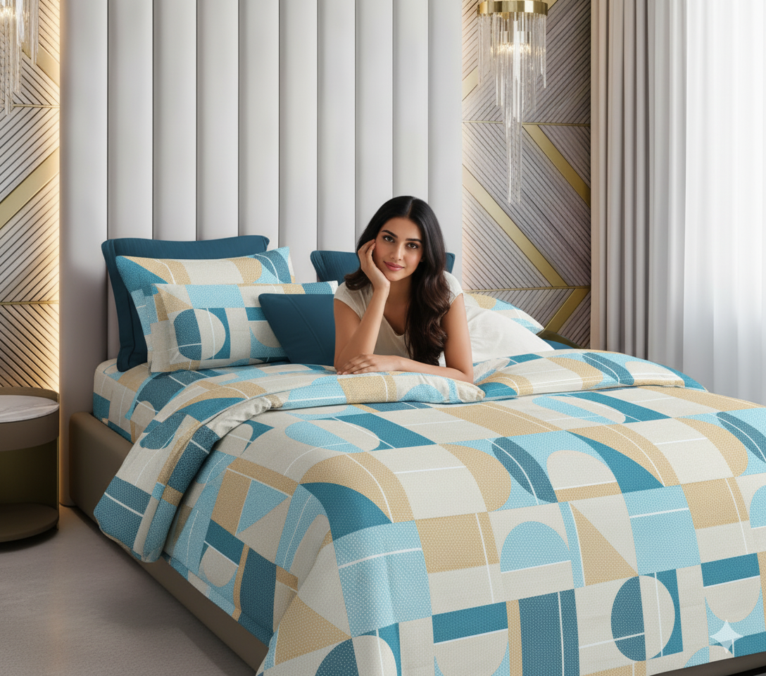 🛏️ WSOKO 500 TC King Size Bedsheet – 100% 🌿 Pure Cotton, 108x108 Inches, 🌸 Floral Print Bedding Set with 2 💤 Pillow Covers | Soft, Breathable & Cozy Flat Sheet – Exotic Wings (Multicolor)