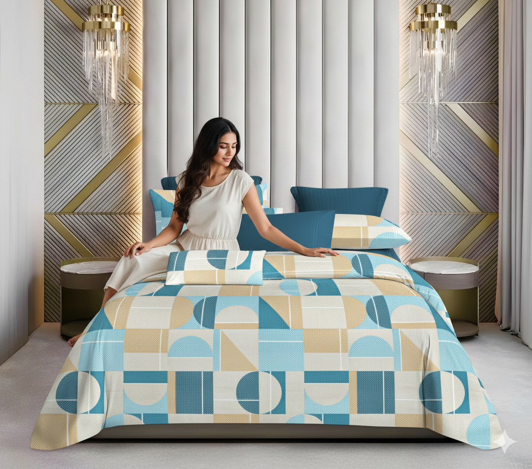 🛏️ WSOKO 500 TC King Size Bedsheet – 100% 🌿 Pure Cotton, 108x108 Inches, 🌸 Floral Print Bedding Set with 2 💤 Pillow Covers | Soft, Breathable & Cozy Flat Sheet – Exotic Wings (Multicolor)