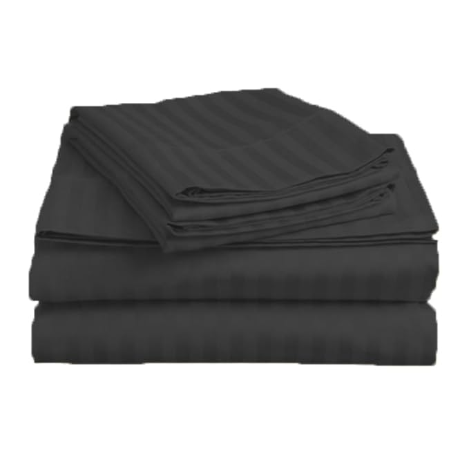 WSOKO Wrinkle Resistant | Soft Skin Safe | Breathable King Size Flat Bedsheets | Hotel & Home | Double Bedsheet Set With 2 Pillow Covers (108X108 Inches Grey), 400TC