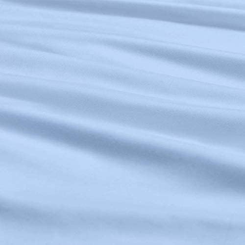 WSOKO 400TC Cotton 3 Piece Bed Sheet (1 Flat Sheet & 2 Pillowcase) Hotel Luxury Bed Sheets - Extra Soft Easy Fit - Breathable & Cooling Sheets King Size Lavender size 90x100