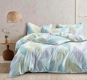 WSOKO 400TC Pure Cotton King Size Floral Bedsheet with 2 Pillow Covers for Double Bed  108X108 Inches Flat Bed Sheet