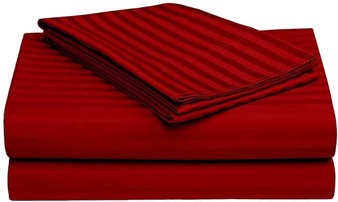 WSOKO 400TC Cotton 3 Piece Bed Sheet (1 Flat Sheet & 2 Pillowcase) Hotel Luxury Bed Sheets - Extra Soft Easy Fit - Breathable & Cooling Sheets King Size Lavender size 90x100