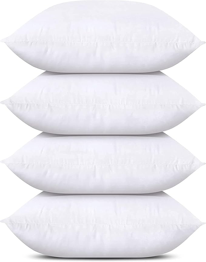 WSOKO Microfiber Cushion all sizes  inch Filler, Sofa Cushions, Durable Sofa Pillow for Home Décor - White recline vacuum pillow