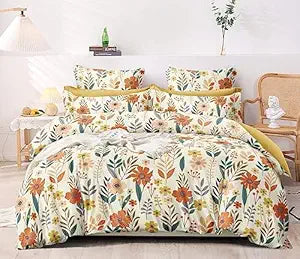 WSOKO Cotton Super King Size Bedsheet for Double Bed, King Size 108 Inches X 108 Inches, 9 Feet, 275 X 275 cm with 2 Large Size Pillow Covers -