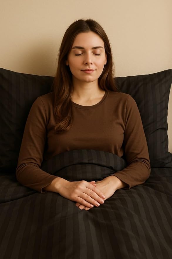 WSOKO COTTON 100% Cotton Satin Stripes Double Bed Sheet - Premium Hotel Bedsheet and Pillow Covers Set for Hotels, Guest House & B&B (White,90x100 inch)