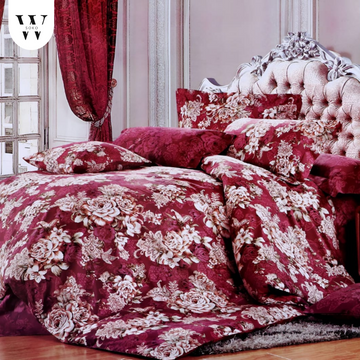 WSOKO 100% Cotton 400 TC Premium Super King Size Bedsheet for Double Bed (108 x 108 Inch) with 2 Pillow Covers Set (17 x 27 Inch) Designer Printed Bedsheet