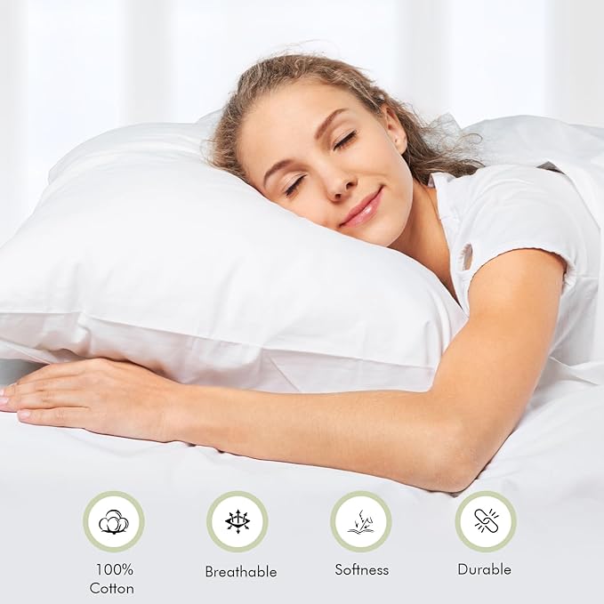 WSOKO COTTON TC 300 Cotton Bedsheet with 2 Pillow Covers Soft Breathable 90 x 100 Inch Printed Flat Queen Size Bed Sheet