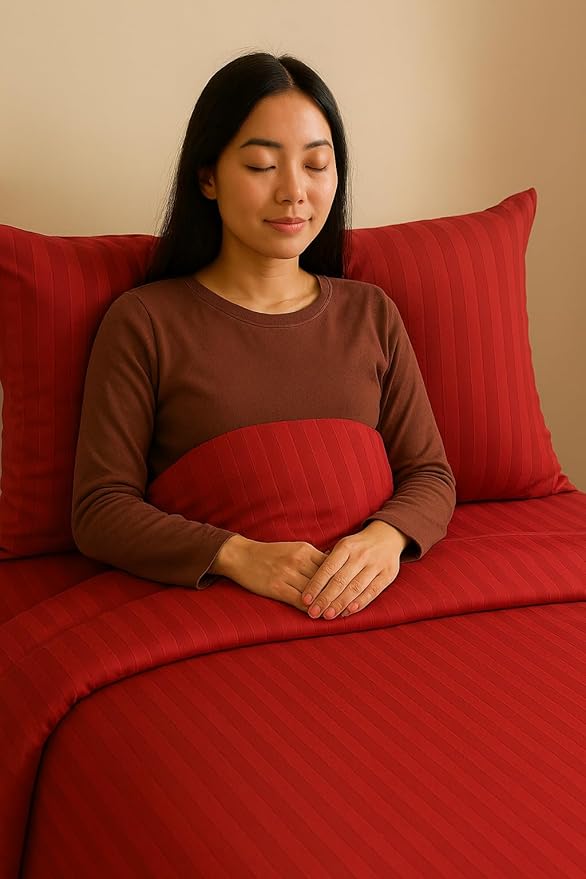 WSOKO COTTON 100% Cotton Satin Stripes Double Bed Sheet - Premium Hotel Bedsheet and Pillow Covers Set for Hotels, Guest House & B&B (White,90x100 inch)