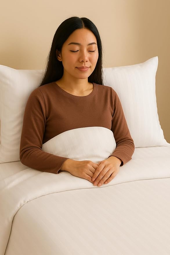 WSOKO COTTON 400TC Microfiber Satin Stripe Cotton AC Comforter Set King Size Double Bed with 1 Flat bedsheet-90x100 inch and Two Pillow Covers II 4 pc Bedding Set for Home|Hotels| (Silver)