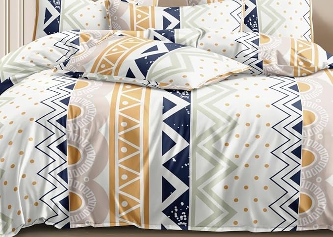 WSOKO 00% Egyptian Cotton 3 Piece Bed Sheet King Size Bedsheet: 108 inch x 108 inch or 274 cm x 274 cm, Pillow Cover: 17 inch x 27 inch or 43 cm x 68 cm