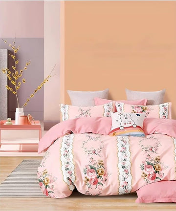 WSOKO COTTON 300TC&nbsp; Bedsheet with Pillow Covers, Stylish , Breathable &amp; Durable All-Season Bedsheet for Home Bedroom Decor 108''X108 KING SIZE&nbsp;