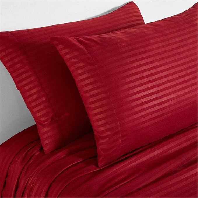WSOKO 400TC Cotton 3 Piece Bed Sheet (1 Flat Sheet & 2 Pillowcase) Hotel Luxury Bed Sheets - Extra Soft Easy Fit - Breathable & Cooling Sheets King Size Lavender size 90x100