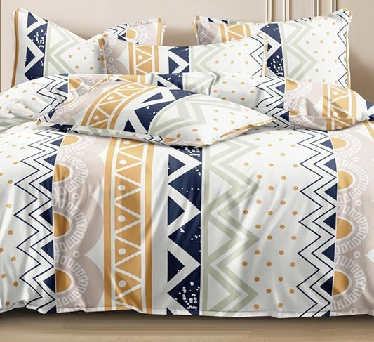 WSOKO 00% Egyptian Cotton 3 Piece Bed Sheet King Size Bedsheet: 108 inch x 108 inch or 274 cm x 274 cm, Pillow Cover: 17 inch x 27 inch or 43 cm x 68 cm