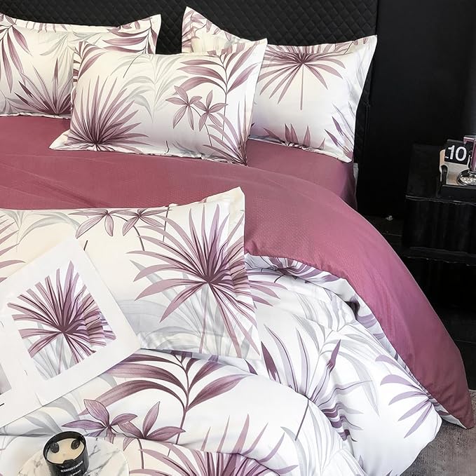 WSOKO  Soft Cotton Super King Size XXL Printed Flat Double Bedsheet, 108 X 108 Inches with 2 Pillow Cover Without Joint II 400 TC, 9 Feet, 108" x 108" Inches (Super King, Abstract Mist)