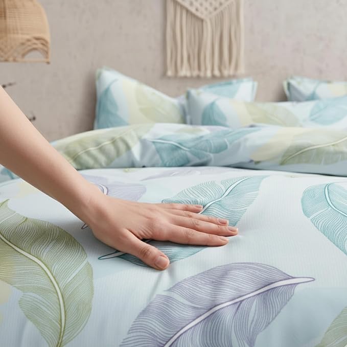 WSOKO COTTON&nbsp; Bedsheet King Size 100% Pure Cotton Bed Sheet with 2 Pillow Covers, 400 TC 108x108 Inches Floral Bedding Set, Soft Breathable Cozy Flat Sheet, Exotic Wings, Multicolor