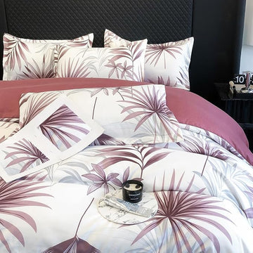 WSOKO  Soft Cotton Super King Size XXL Printed Flat Double Bedsheet, 108 X 108 Inches with 2 Pillow Cover Without Joint II 400 TC, 9 Feet, 108" x 108" Inches (Super King, Abstract Mist)