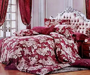 WSOKO COTTON 500TC Bedsheet King Size 100% Pure Cotton Bed Sheet with 2 Pillow Covers, 500TC 108x108 Inches Floral Bedding Set, Soft Breathable Cozy Flat Sheet, Exotic Wings, Multicolor