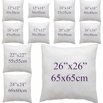 WSOKO Microfiber Cushion all sizes  inch Filler, Sofa Cushions, Durable Sofa Pillow for Home Décor - White recline vacuum pillow