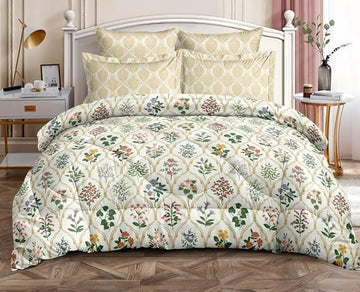 wsoko 300tc Soft Cotton Bedsheet for Double Bed, Size 90x100 inches with 2 Large Size Pillow Covers