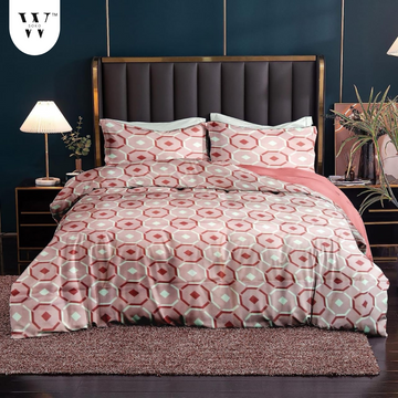 WSOKO 100% Cotton 400 TC Premium Super King Size Bedsheet for Double Bed (108 x 108 Inch) with 2 Pillow Covers Set (17 x 27 Inch) Designer Printed Bedsheet