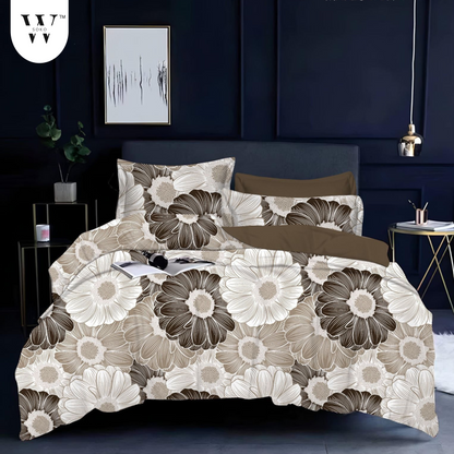 wsoko 300tc Soft Cotton Bedsheet for Double Bed, Size 90x100 inches with 2 Large Size Pillow Covers