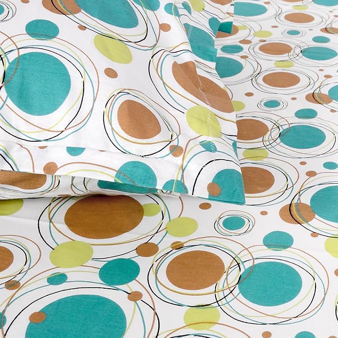 WSOKO 100% Cotton 400TC Bedsheet for Double Bed King Size Bedsheet with 2 Pillow Covers[108X108 (Size:275 X 275 cm, Green, Floral)